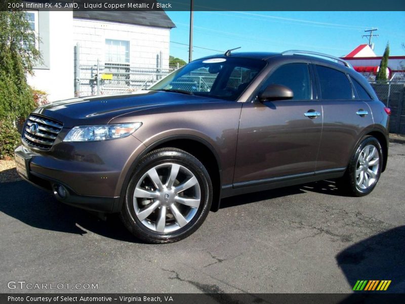 Liquid Copper Metallic / Black 2004 Infiniti FX 45 AWD