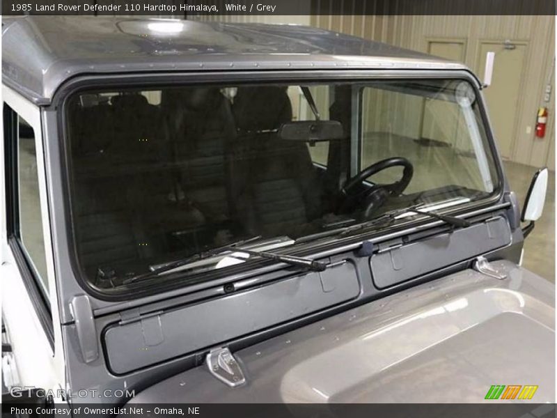 White / Grey 1985 Land Rover Defender 110 Hardtop Himalaya