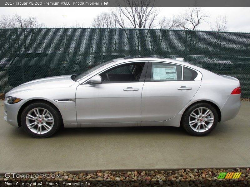 Rhodium Silver / Jet 2017 Jaguar XE 20d Premium AWD