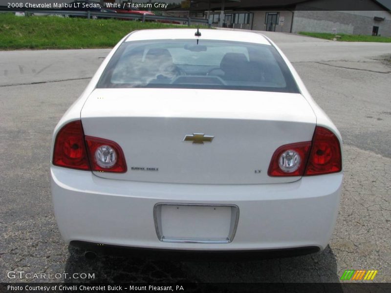 White / Titanium Gray 2008 Chevrolet Malibu LT Sedan