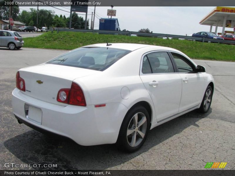 White / Titanium Gray 2008 Chevrolet Malibu LT Sedan