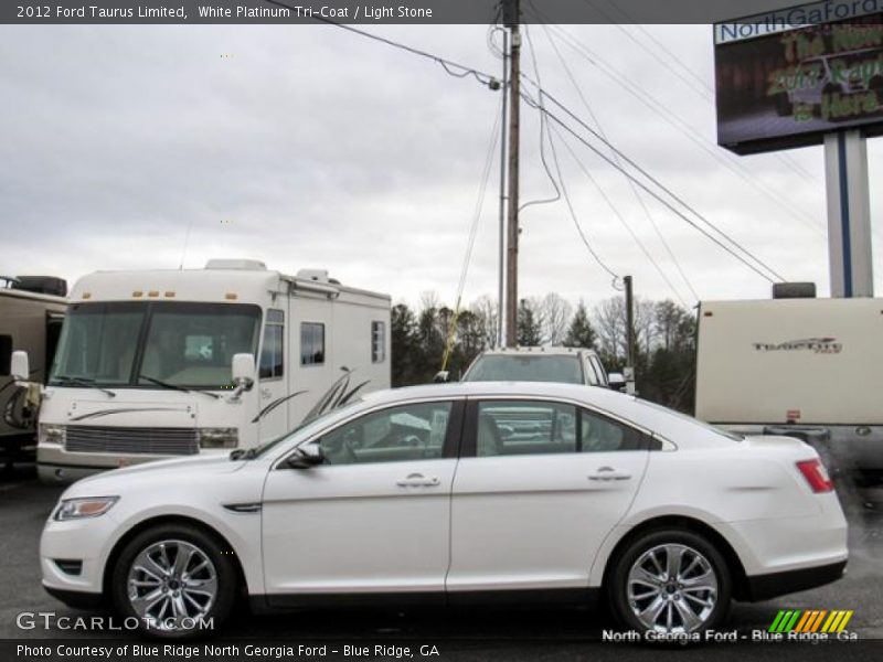 White Platinum Tri-Coat / Light Stone 2012 Ford Taurus Limited