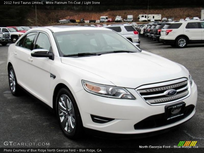 White Platinum Tri-Coat / Light Stone 2012 Ford Taurus Limited