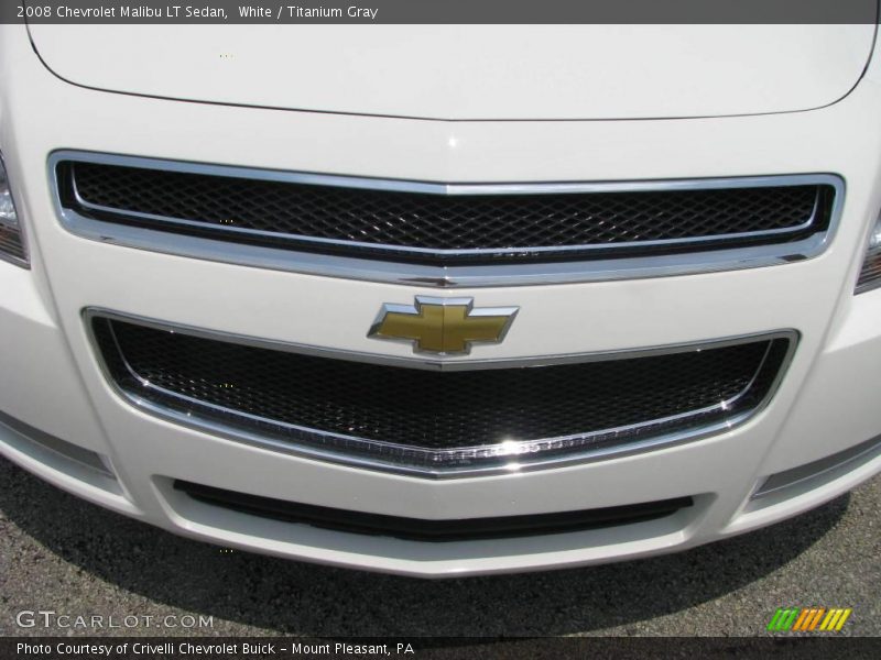 White / Titanium Gray 2008 Chevrolet Malibu LT Sedan