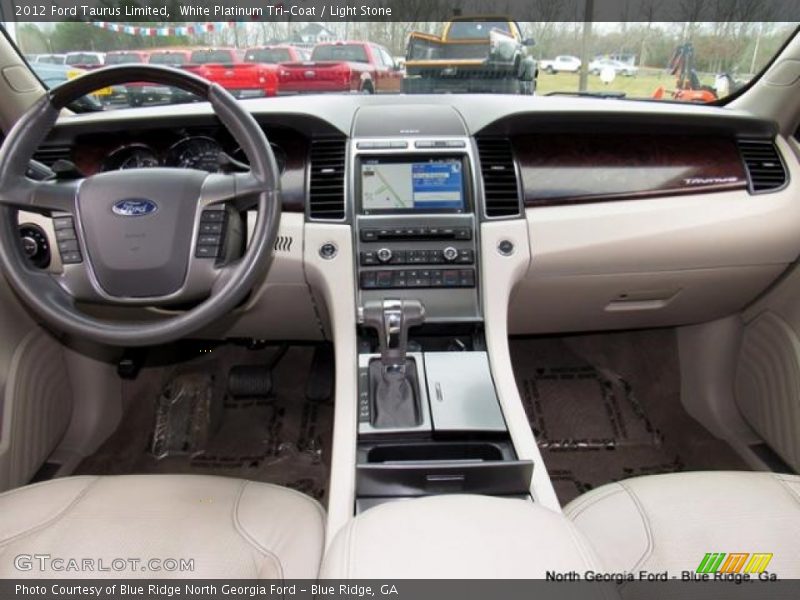 White Platinum Tri-Coat / Light Stone 2012 Ford Taurus Limited