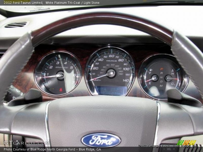 White Platinum Tri-Coat / Light Stone 2012 Ford Taurus Limited