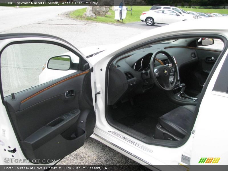 White / Titanium Gray 2008 Chevrolet Malibu LT Sedan