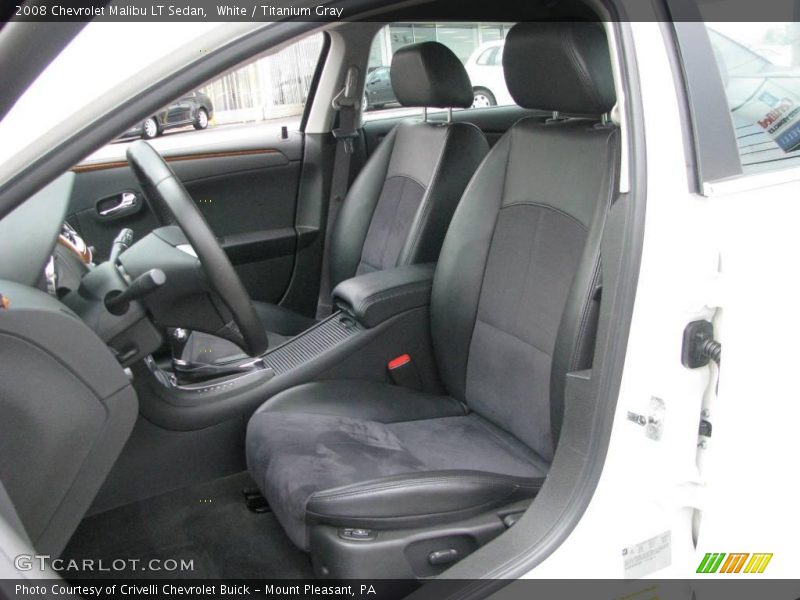 White / Titanium Gray 2008 Chevrolet Malibu LT Sedan