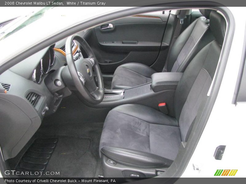 White / Titanium Gray 2008 Chevrolet Malibu LT Sedan