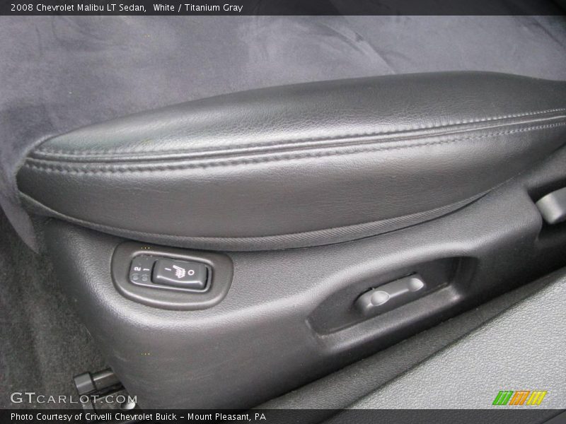 White / Titanium Gray 2008 Chevrolet Malibu LT Sedan