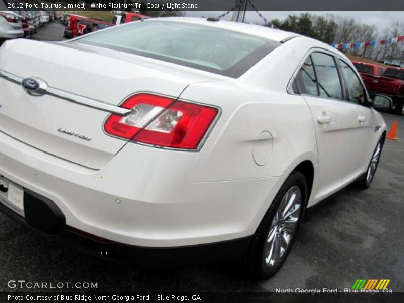 White Platinum Tri-Coat / Light Stone 2012 Ford Taurus Limited