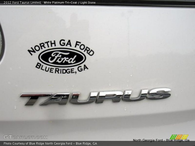 White Platinum Tri-Coat / Light Stone 2012 Ford Taurus Limited