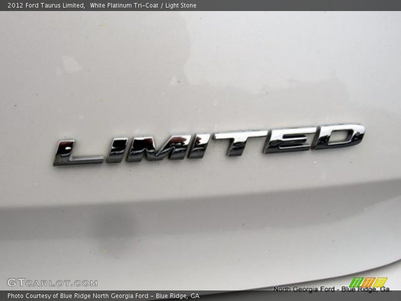 White Platinum Tri-Coat / Light Stone 2012 Ford Taurus Limited