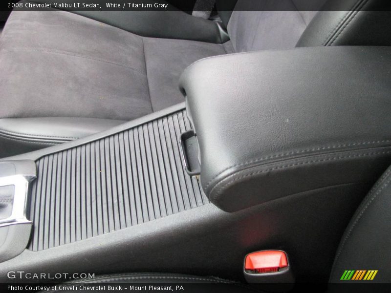 White / Titanium Gray 2008 Chevrolet Malibu LT Sedan