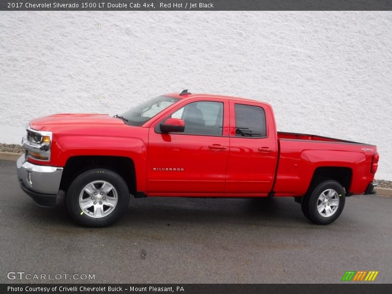 Red Hot / Jet Black 2017 Chevrolet Silverado 1500 LT Double Cab 4x4