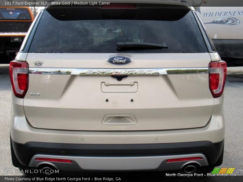 White Gold / Medium Light Camel 2017 Ford Explorer XLT