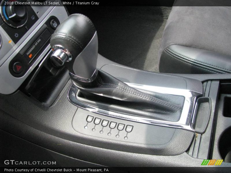 White / Titanium Gray 2008 Chevrolet Malibu LT Sedan