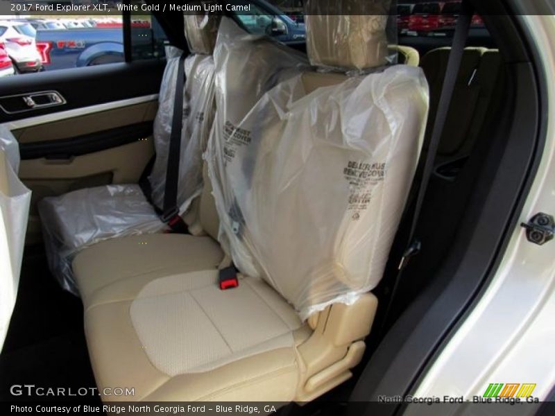 White Gold / Medium Light Camel 2017 Ford Explorer XLT