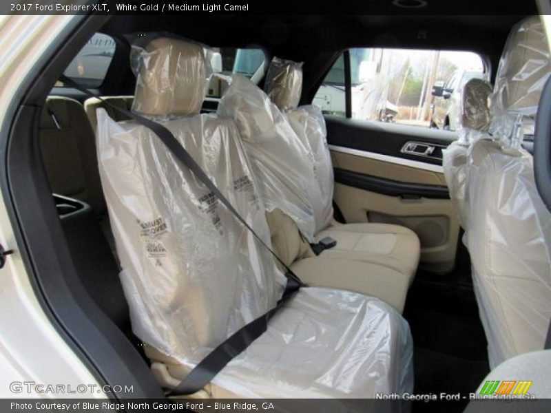 White Gold / Medium Light Camel 2017 Ford Explorer XLT