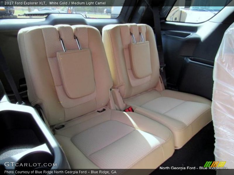 White Gold / Medium Light Camel 2017 Ford Explorer XLT