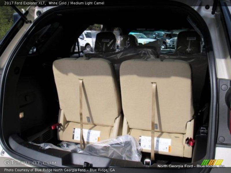 White Gold / Medium Light Camel 2017 Ford Explorer XLT