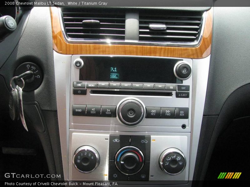 White / Titanium Gray 2008 Chevrolet Malibu LT Sedan