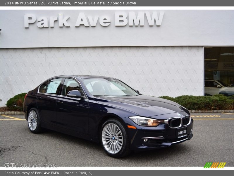 Imperial Blue Metallic / Saddle Brown 2014 BMW 3 Series 328i xDrive Sedan