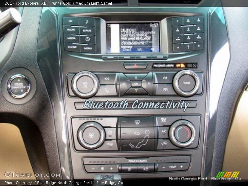 White Gold / Medium Light Camel 2017 Ford Explorer XLT