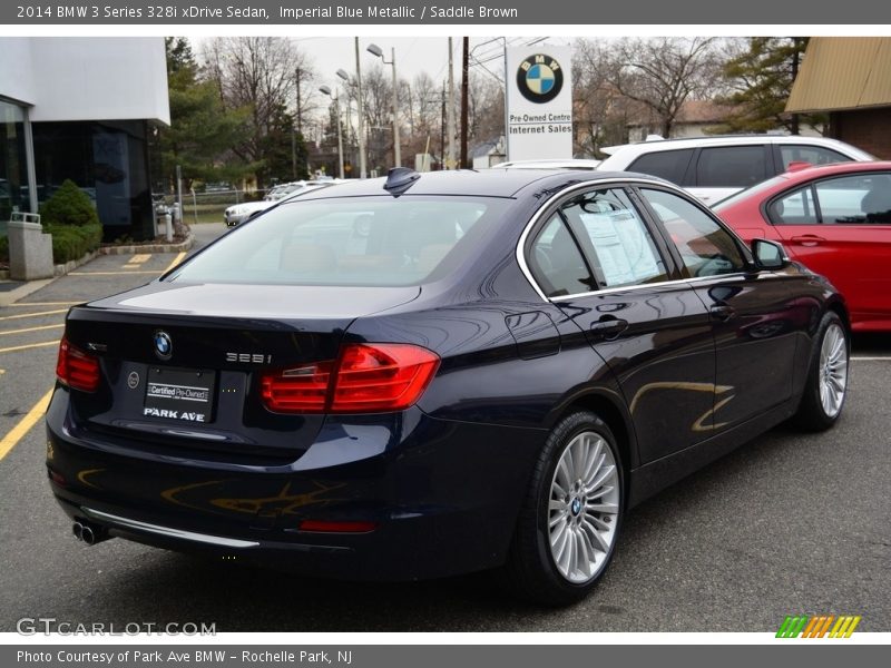 Imperial Blue Metallic / Saddle Brown 2014 BMW 3 Series 328i xDrive Sedan