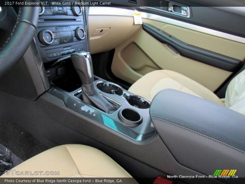White Gold / Medium Light Camel 2017 Ford Explorer XLT