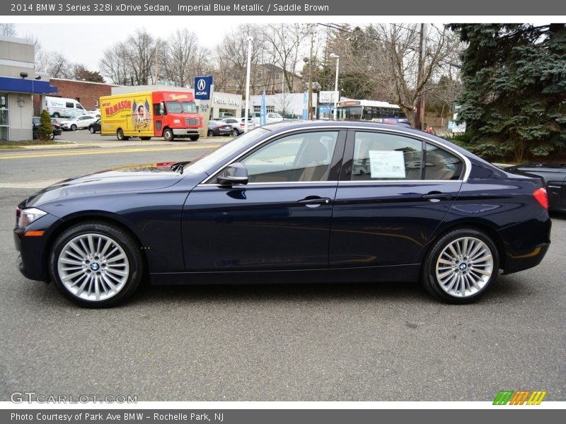 Imperial Blue Metallic / Saddle Brown 2014 BMW 3 Series 328i xDrive Sedan