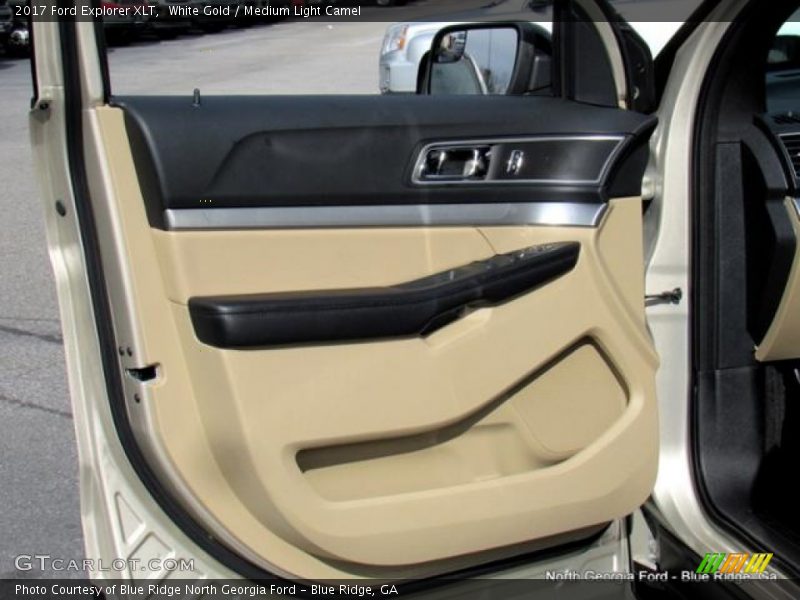 White Gold / Medium Light Camel 2017 Ford Explorer XLT