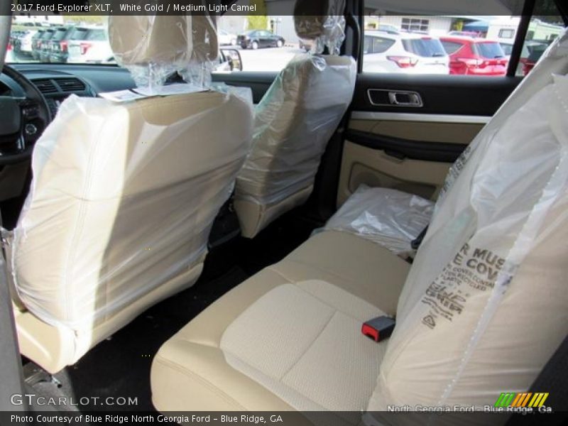 White Gold / Medium Light Camel 2017 Ford Explorer XLT