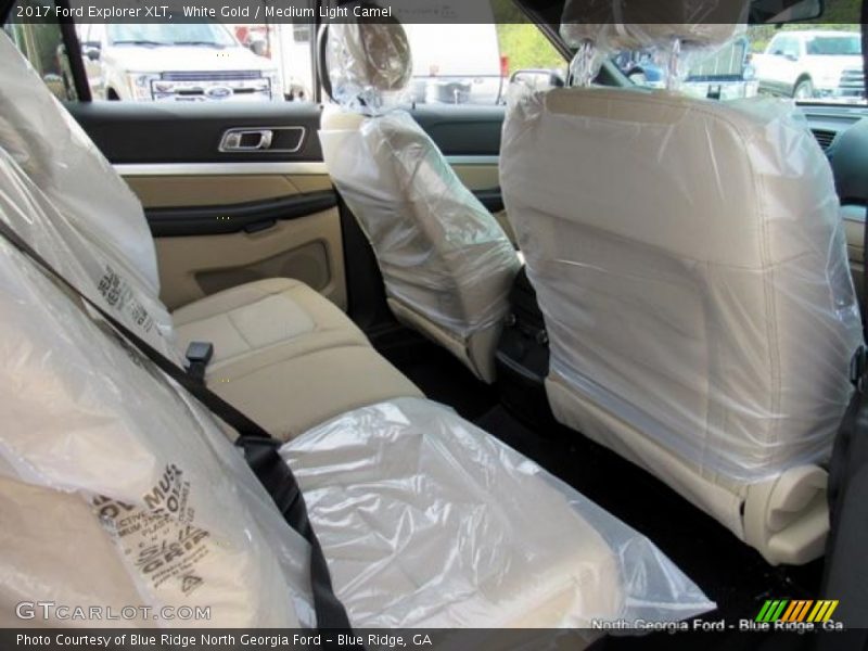 White Gold / Medium Light Camel 2017 Ford Explorer XLT