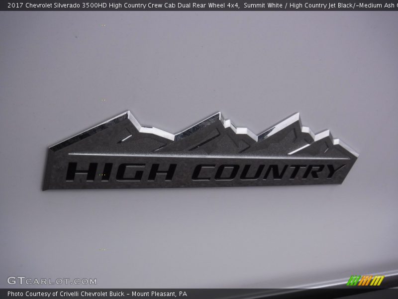  2017 Silverado 3500HD High Country Crew Cab Dual Rear Wheel 4x4 Logo
