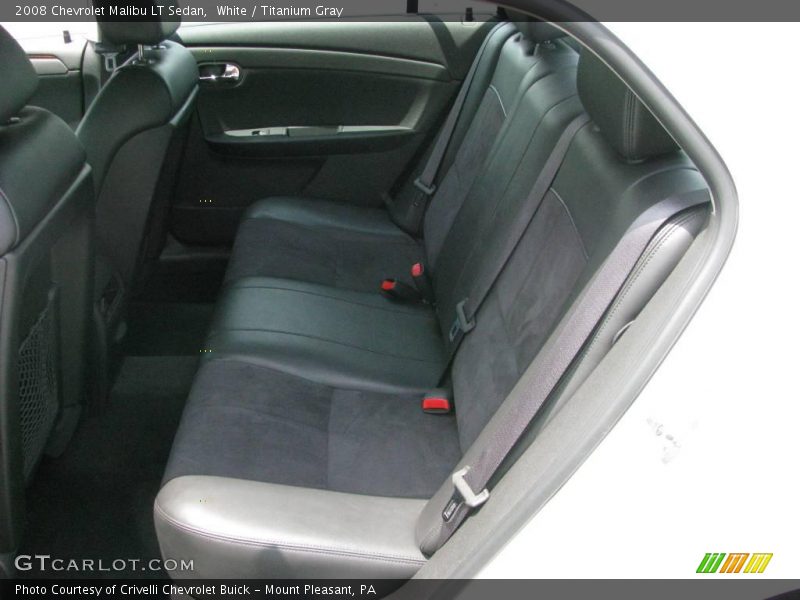 White / Titanium Gray 2008 Chevrolet Malibu LT Sedan