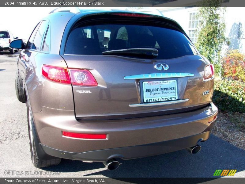 Liquid Copper Metallic / Black 2004 Infiniti FX 45 AWD