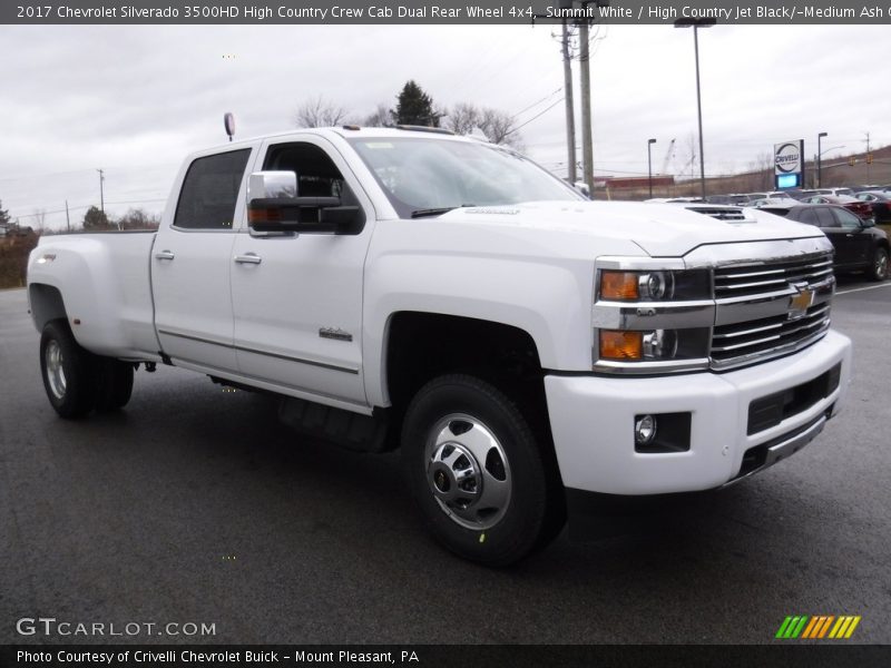 Front 3/4 View of 2017 Silverado 3500HD High Country Crew Cab Dual Rear Wheel 4x4