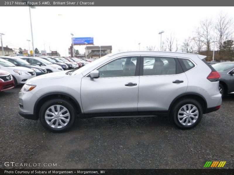 Brilliant Silver / Charcoal 2017 Nissan Rogue S AWD
