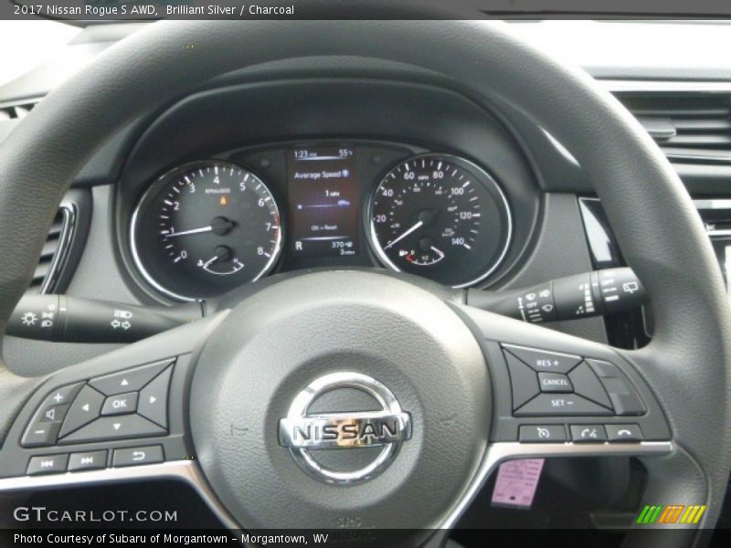 Brilliant Silver / Charcoal 2017 Nissan Rogue S AWD