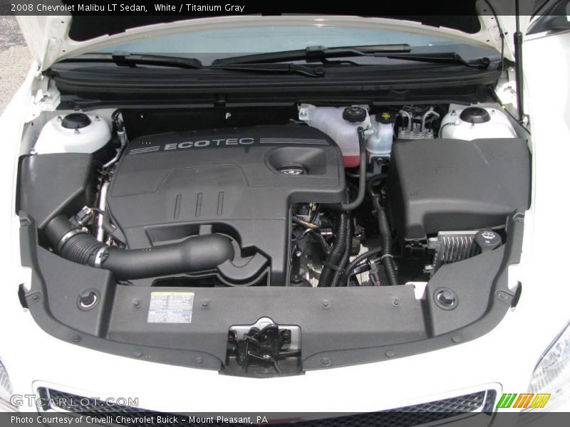 White / Titanium Gray 2008 Chevrolet Malibu LT Sedan