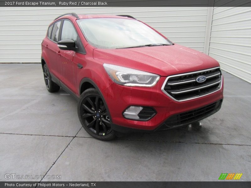 Ruby Red / Charcoal Black 2017 Ford Escape Titanium