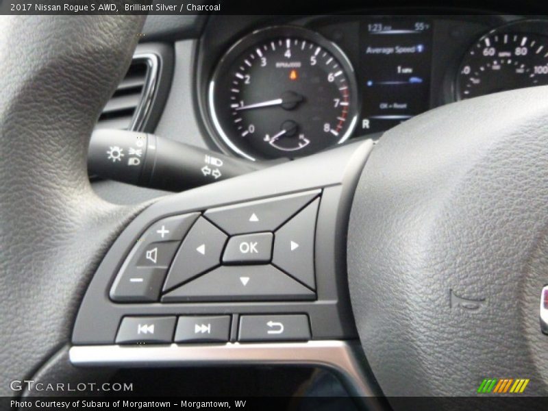 Brilliant Silver / Charcoal 2017 Nissan Rogue S AWD