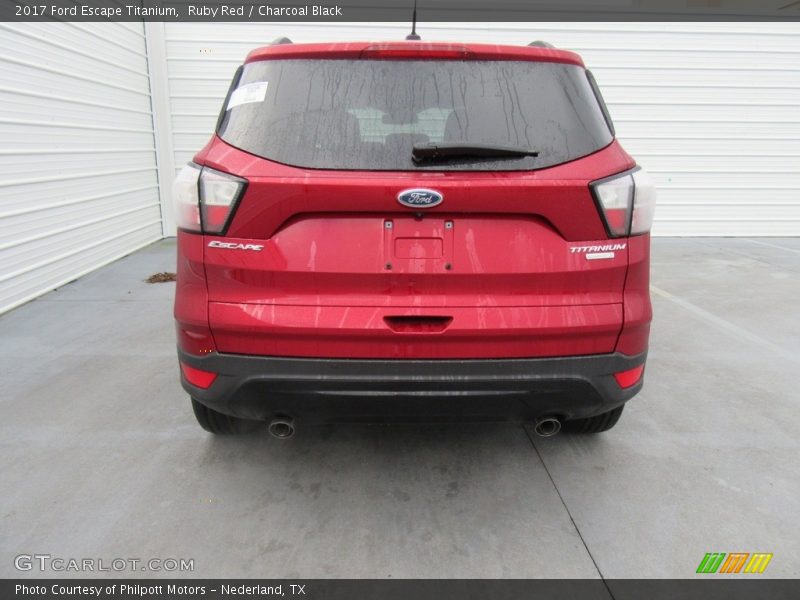 Ruby Red / Charcoal Black 2017 Ford Escape Titanium