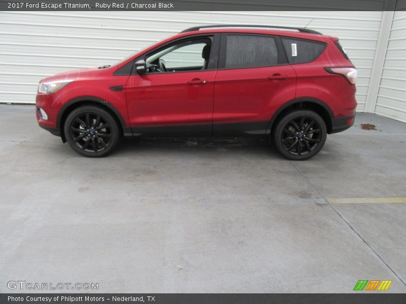 Ruby Red / Charcoal Black 2017 Ford Escape Titanium