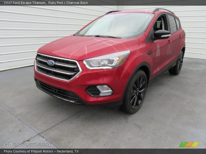 Ruby Red / Charcoal Black 2017 Ford Escape Titanium