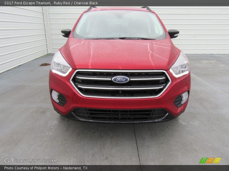 Ruby Red / Charcoal Black 2017 Ford Escape Titanium