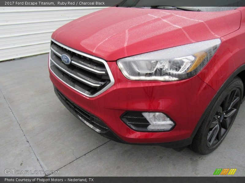 Ruby Red / Charcoal Black 2017 Ford Escape Titanium