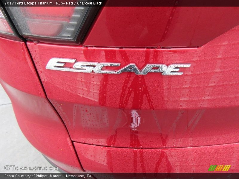 Ruby Red / Charcoal Black 2017 Ford Escape Titanium