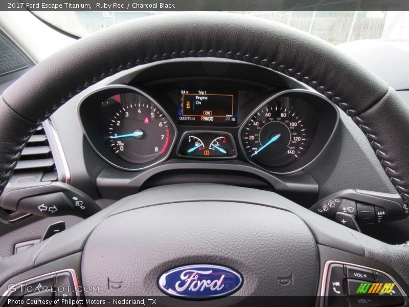 Ruby Red / Charcoal Black 2017 Ford Escape Titanium